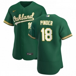 Oakland Athletics 18 Chad Pinder Men Nike Kelly Green Alternate 2020 Authentic Player MLB Jersey