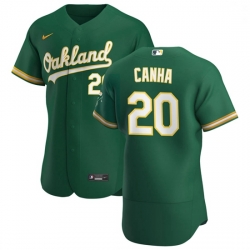 Oakland Athletics 20 Mark Canha Men Nike Kelly Green Alternate 2020 Authentic Player MLB Jersey
