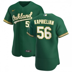 Oakland Athletics 56 James Kaprielian Men Nike Kelly Green Alternate 2020 Authentic Player MLB Jersey