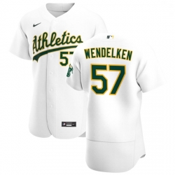 Oakland Athletics 57 J B  Wendelken Men Nike White Home 2020 Authentic Player MLB Jersey