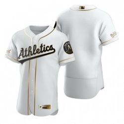 Oakland Athletics Blank White Nike Mens Authentic Golden Edition MLB Jersey