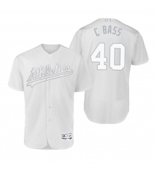 Oakland Athletics Chris Bassitt C Bass White 2019 Players Weekend MLB Jersey