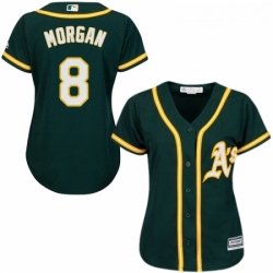 Womens Majestic Oakland Athletics 8 Joe Morgan Authentic Green Alternate 1 Cool Base MLB Jersey