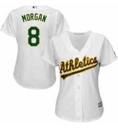 Womens Majestic Oakland Athletics 8 Joe Morgan Authentic White Home Cool Base MLB Jersey