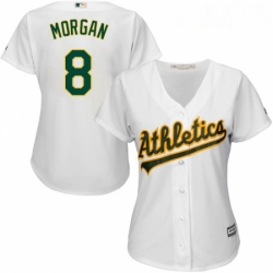 Womens Majestic Oakland Athletics 8 Joe Morgan Authentic White Home Cool Base MLB Jersey