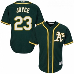 Youth Majestic Oakland Athletics 23 Matt Joyce Authentic Green Alternate 1 Cool Base MLB Jersey
