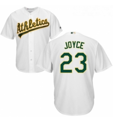 Youth Majestic Oakland Athletics 23 Matt Joyce Authentic White Home Cool Base MLB Jersey