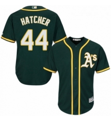 Youth Majestic Oakland Athletics 44 Chris Hatcher Authentic Green Alternate 1 Cool Base MLB Jersey 