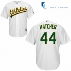 Youth Majestic Oakland Athletics 44 Chris Hatcher Replica White Home Cool Base MLB Jersey 