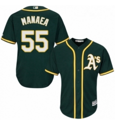 Youth Majestic Oakland Athletics 55 Sean Manaea Replica Green Alternate 1 Cool Base MLB Jersey 