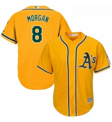 Youth Majestic Oakland Athletics 8 Joe Morgan Authentic Gold Alternate 2 Cool Base MLB Jersey