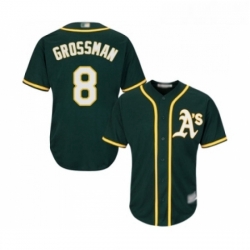 Youth Oakland Athletics 8 Robbie Grossman Replica Green Alternate 1 Cool Base Baseball Jersey 