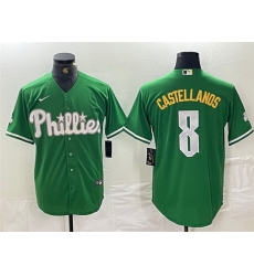 Men Philadelphia Phillies 8 Nick Castellanos Green 2024 City Connect Stitched Jersey