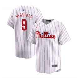 Men Philadelphia Phillies 9 Whit Merrifield White Home Limited Stitched Jersey