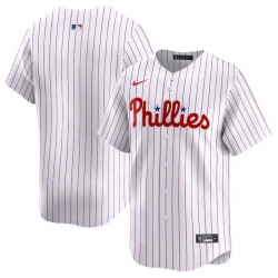 Men Philadelphia Phillies Blank White Home Limited Stitched Jersey