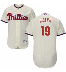Mens Majestic Philadelphia Phillies 19 Tommy Joseph Cream Flexbase Authentic Collection MLB Jersey