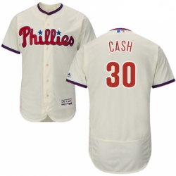 Mens Majestic Philadelphia Phillies 30 Dave Cash Cream Alternate Flex Base Authentic Collection MLB Jersey 