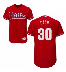 Mens Majestic Philadelphia Phillies 30 Dave Cash Red Alternate Flex Base Authentic Collection MLB Jersey