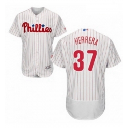 Mens Majestic Philadelphia Phillies 37 Odubel Herrera White Home Flex Base Authentic Collection MLB Jersey 