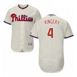 Mens Majestic Philadelphia Phillies 4 Scott Kingery Cream Alternate Flex Base Authentic Collection MLB Jersey