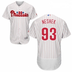 Mens Majestic Philadelphia Phillies 93 Pat Neshek White Home Flex Base Authentic Collection MLB Jersey