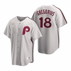 Mens Nike Philadelphia Phillies 18 Didi Gregorius White Cooperstown Collection Home Stitched Baseball Jersey