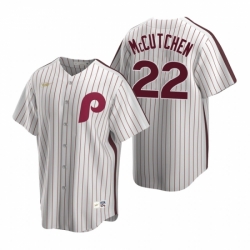 Mens Nike Philadelphia Phillies 22 Andrew McCutchen White Cooperstown Collection Home Stitched Baseball Jersey