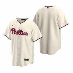 Mens Nike Philadelphia Phillies Blank Cream Alternate Stitched Baseball Jersey