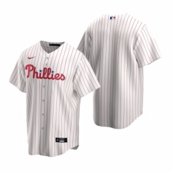 Mens Nike Philadelphia Phillies Blank White Home Stitched Baseball Jersey