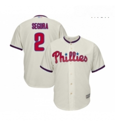 Mens Philadelphia Phillies 2 Jean Segura Replica Cream Alternate Cool Base Baseball Jersey 