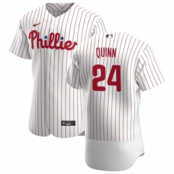 Philadelphia Phillies 24 Roman Quinn Men Nike White Home 2020 Authentic Player MLB Jersey