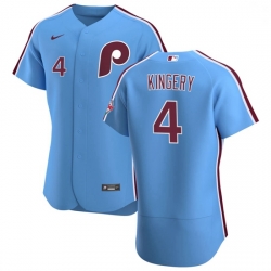 Philadelphia Phillies 4 Scott Kingery Men Nike Light Blue Alternate 2020 Authentic Player MLB Jersey