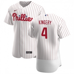 Philadelphia Phillies 4 Scott Kingery Men Nike White Home 2020 Authentic Player MLB Jersey