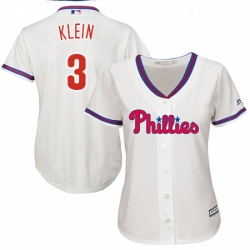 Womens Majestic Philadelphia Phillies 3 Chuck Klein Replica Cream Alternate Cool Base MLB Jersey