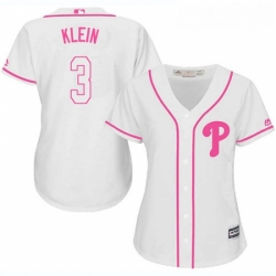 Womens Majestic Philadelphia Phillies 3 Chuck Klein Replica White Fashion Cool Base MLB Jersey
