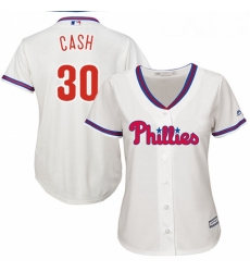 Womens Majestic Philadelphia Phillies 30 Dave Cash Replica Cream Alternate Cool Base MLB Jersey
