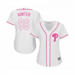 Womens Philadelphia Phillies 96 Tommy Hunter Replica White Fashion Cool Base Baseball Jersey 