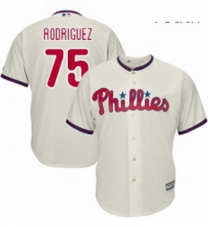 Youth Majestic Philadelphia Phillies 75 Francisco Rodriguez Authentic Cream Alternate Cool Base MLB Jersey 