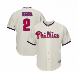 Youth Philadelphia Phillies 2 Jean Segura Replica Cream Alternate Cool Base Baseball Jersey 