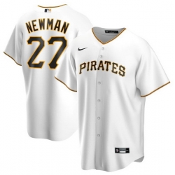 Men Pittsburgh Pirates 27 Kevin Newman White Cool Base Stitched jersey