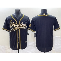 Men Pittsburgh Pirates Blank Black Cool Base Stitched Baseball Jersey