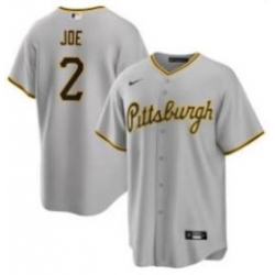 Men Pittsburgh Pirates Connor Joe #2 Nike Gray Stitched MLB Jersey