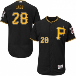 Mens Majestic Pittsburgh Pirates 28 John Jaso Black Alternate Flex Base Authentic Collection MLB Jersey
