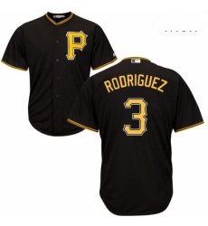 Mens Majestic Pittsburgh Pirates 3 Sean Rodriguez Replica Black Alternate Cool Base MLB Jersey 