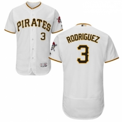 Mens Majestic Pittsburgh Pirates 3 Sean Rodriguez White Flexbase Authentic Collection MLB Jersey