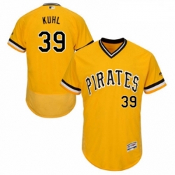 Mens Majestic Pittsburgh Pirates 39 Chad Kuhl Gold Alternate Flex Base Authentic Collection MLB Jersey