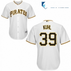 Mens Majestic Pittsburgh Pirates 39 Chad Kuhl Replica White Home Cool Base MLB Jersey 
