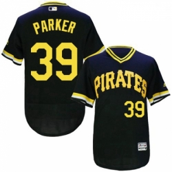 Mens Majestic Pittsburgh Pirates 39 Dave Parker Black Flexbase Authentic Collection Cooperstown MLB Jersey 