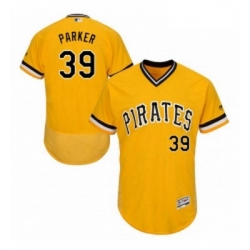 Mens Majestic Pittsburgh Pirates 39 Dave Parker Gold Alternate Flex Base Authentic Collection MLB Jersey