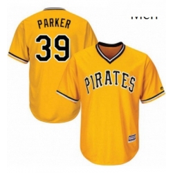 Mens Majestic Pittsburgh Pirates 39 Dave Parker Replica Gold Alternate Cool Base MLB Jersey